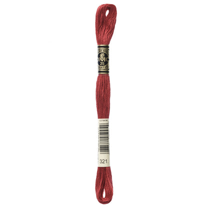 Mouliné Stranded Cotton:  8m: Skein - Metallic Carmine Red