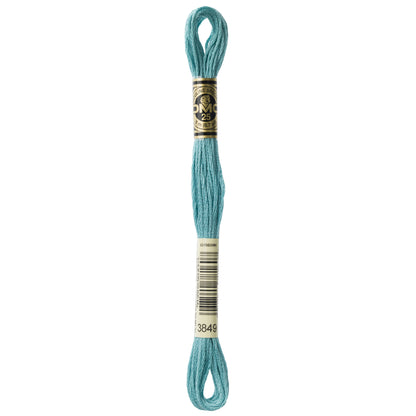 Mouliné Stranded Cotton:  8m: Skein - Metallic Turquoise Green