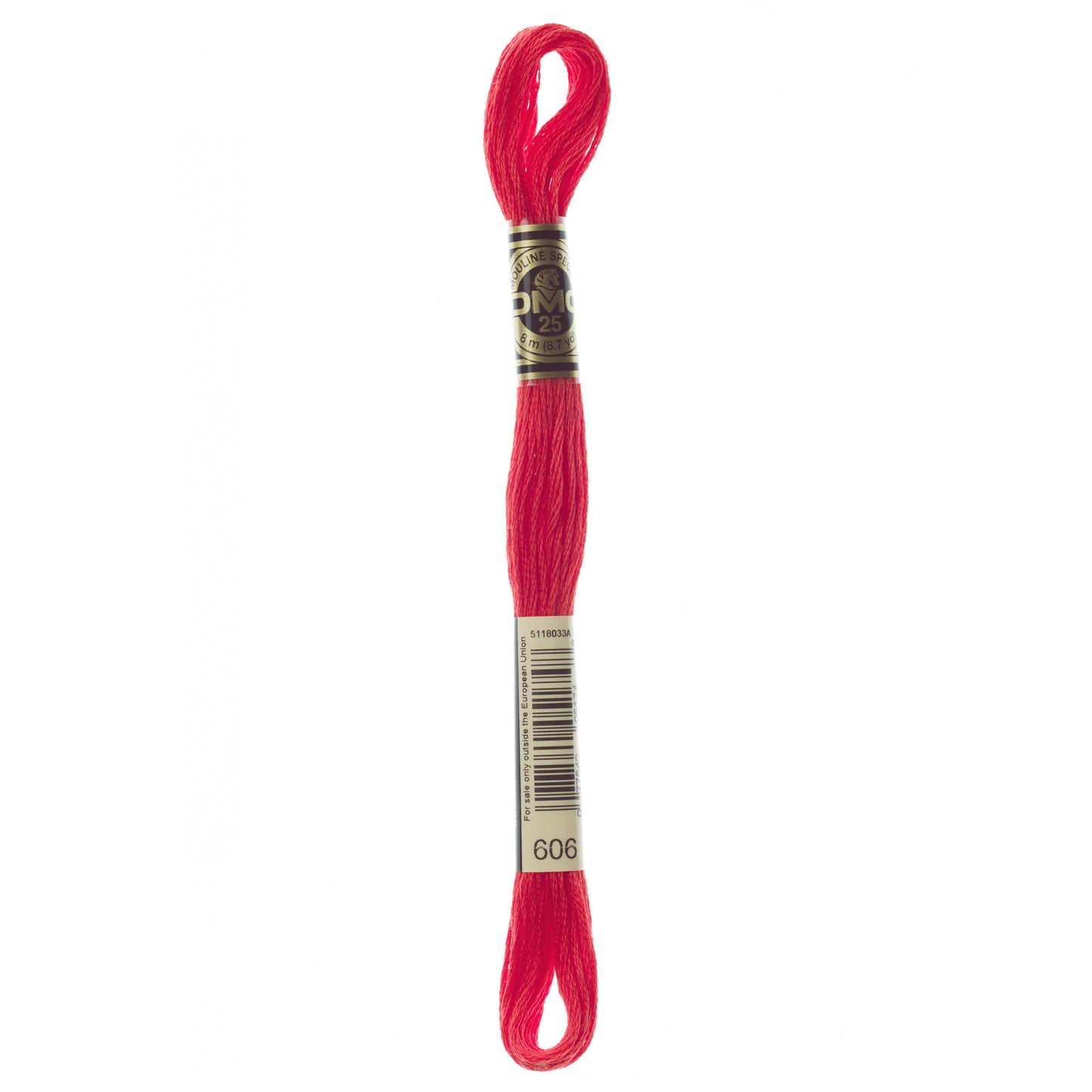 Mouliné Stranded Cotton:  8m: Skein - Bright Red