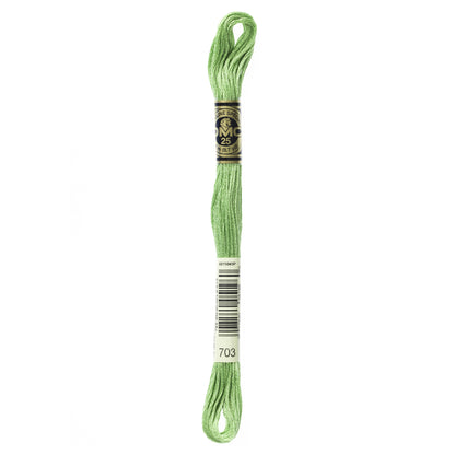 Mouliné Stranded Cotton:  8m: Skein - Metallic Spring Green