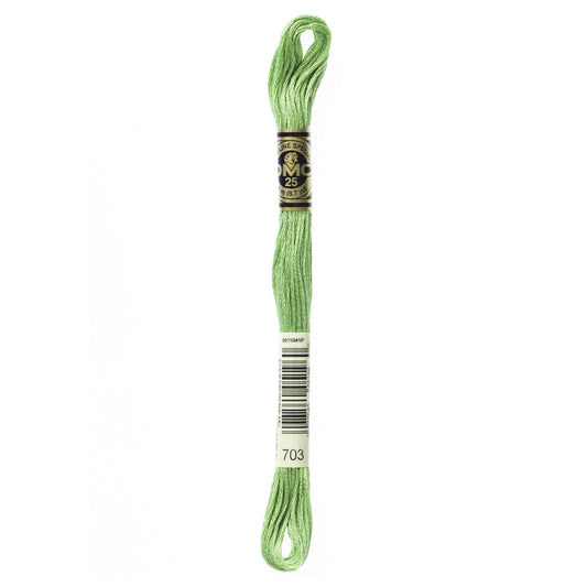 Mouliné Stranded Cotton:  8m: Skein - Metallic Spring Green