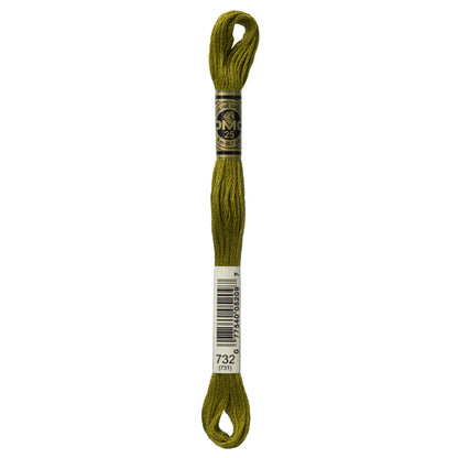 Mouliné Stranded Cotton:  8m: Skein - Light Bronzed Green