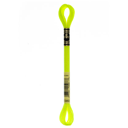 Light Effects Thread:  8m: Skein - Neon Yellow, Embroidery Thread