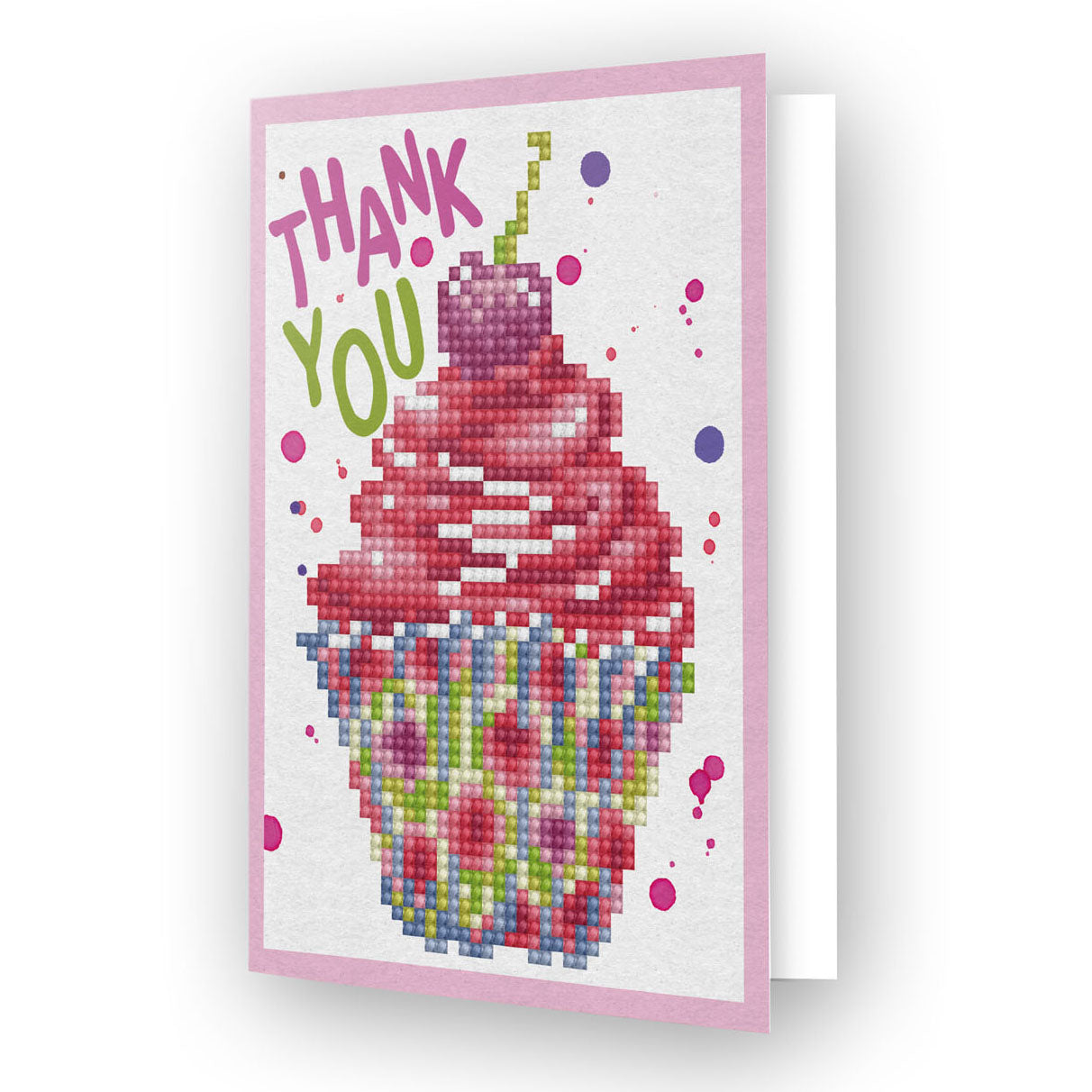 Diamond Painting Greeting Card Cup Cake Thank You