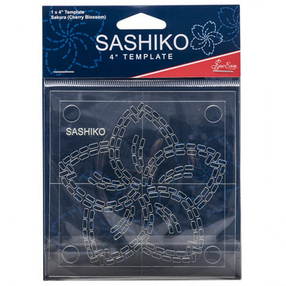 Sashiko: Template: 4in: Sakura (Cherry Blossom)
