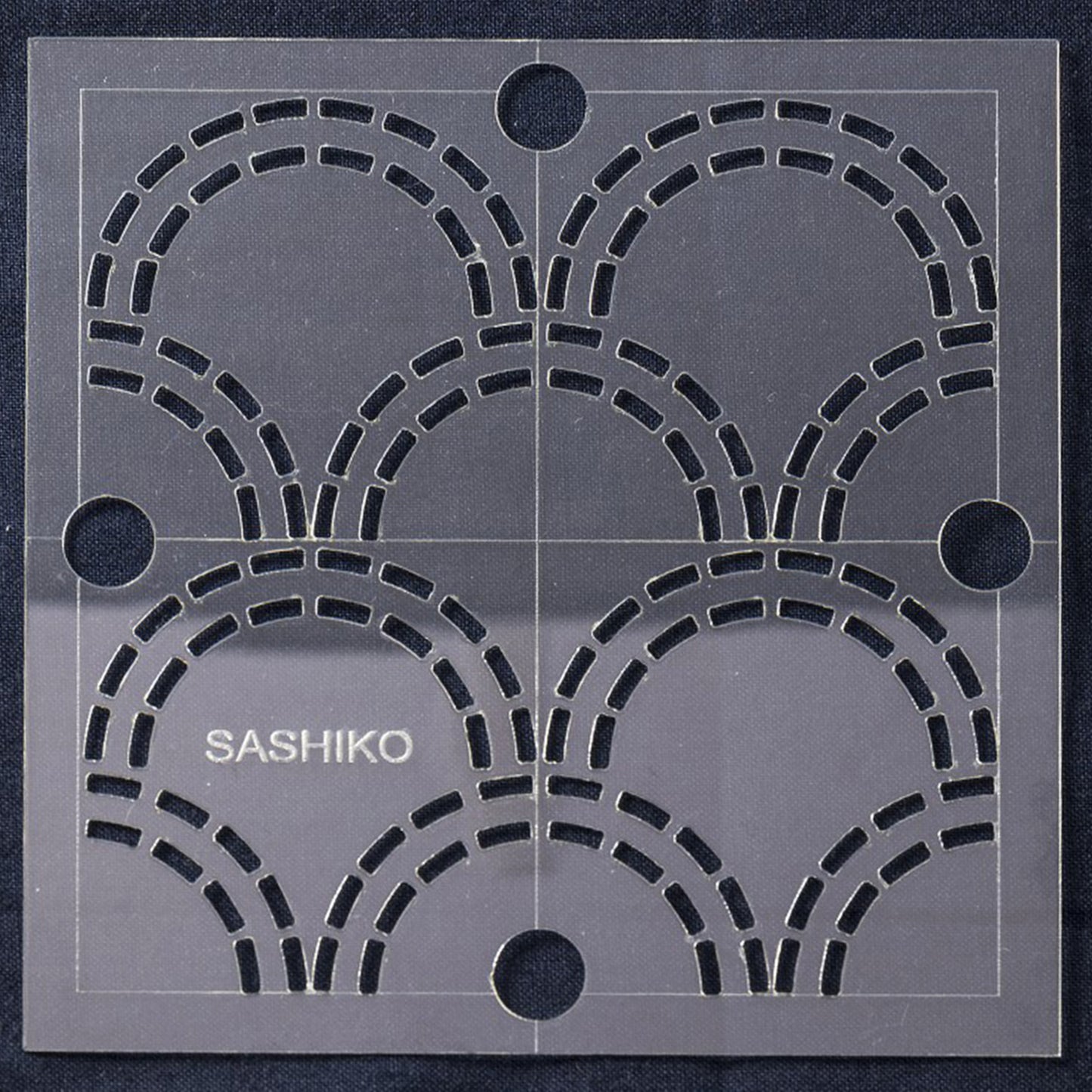 Sashiko: Template: 4in: Seigaiha (Waves)