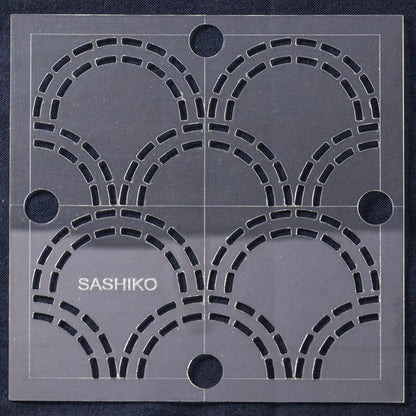 Sashiko: Template: 4in: Seigaiha (Waves)
