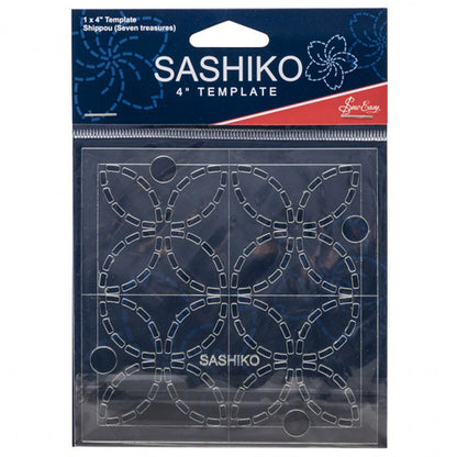 Sashiko: Template: 4in: Shippou (Seven Treasures)