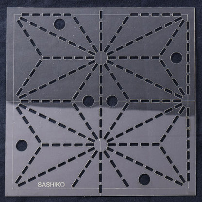 Sashiko: Template: 6in: Asa No Ha (Hemp Leaf)