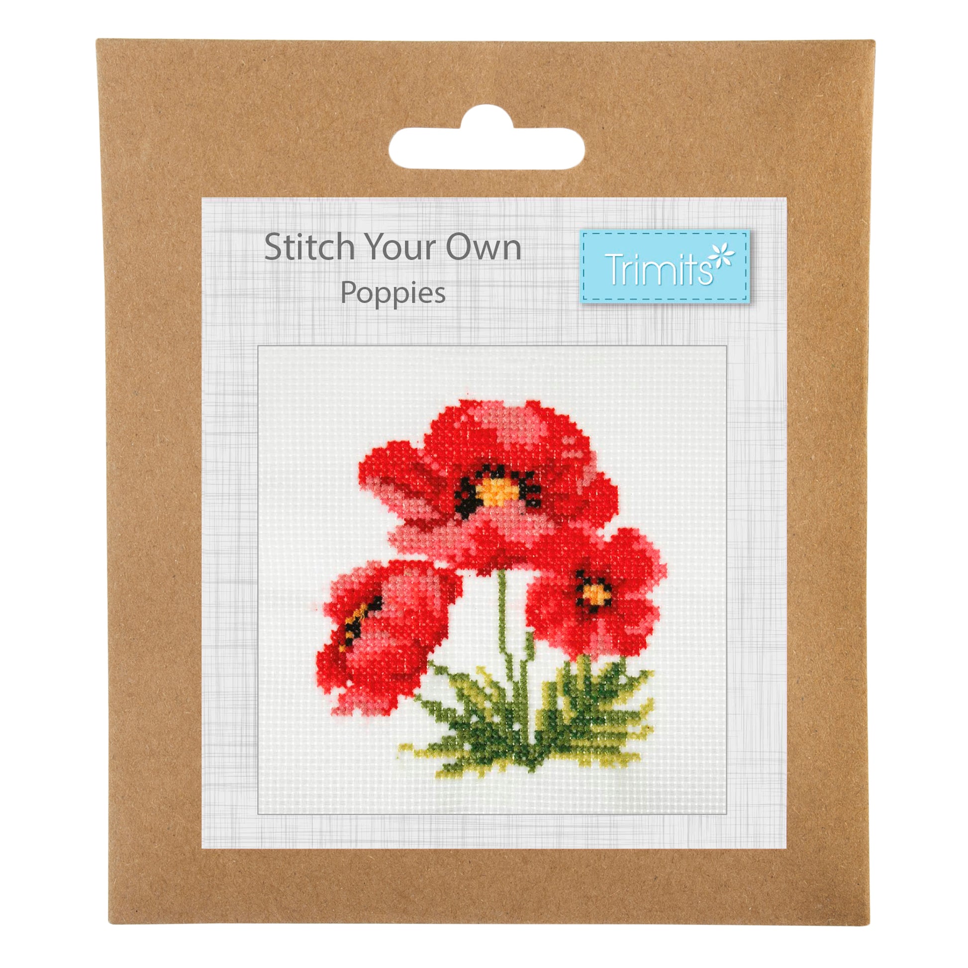Poppies Counted Cross Stitch Mini Kit
