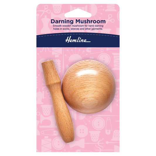 Wooden darning mushroom