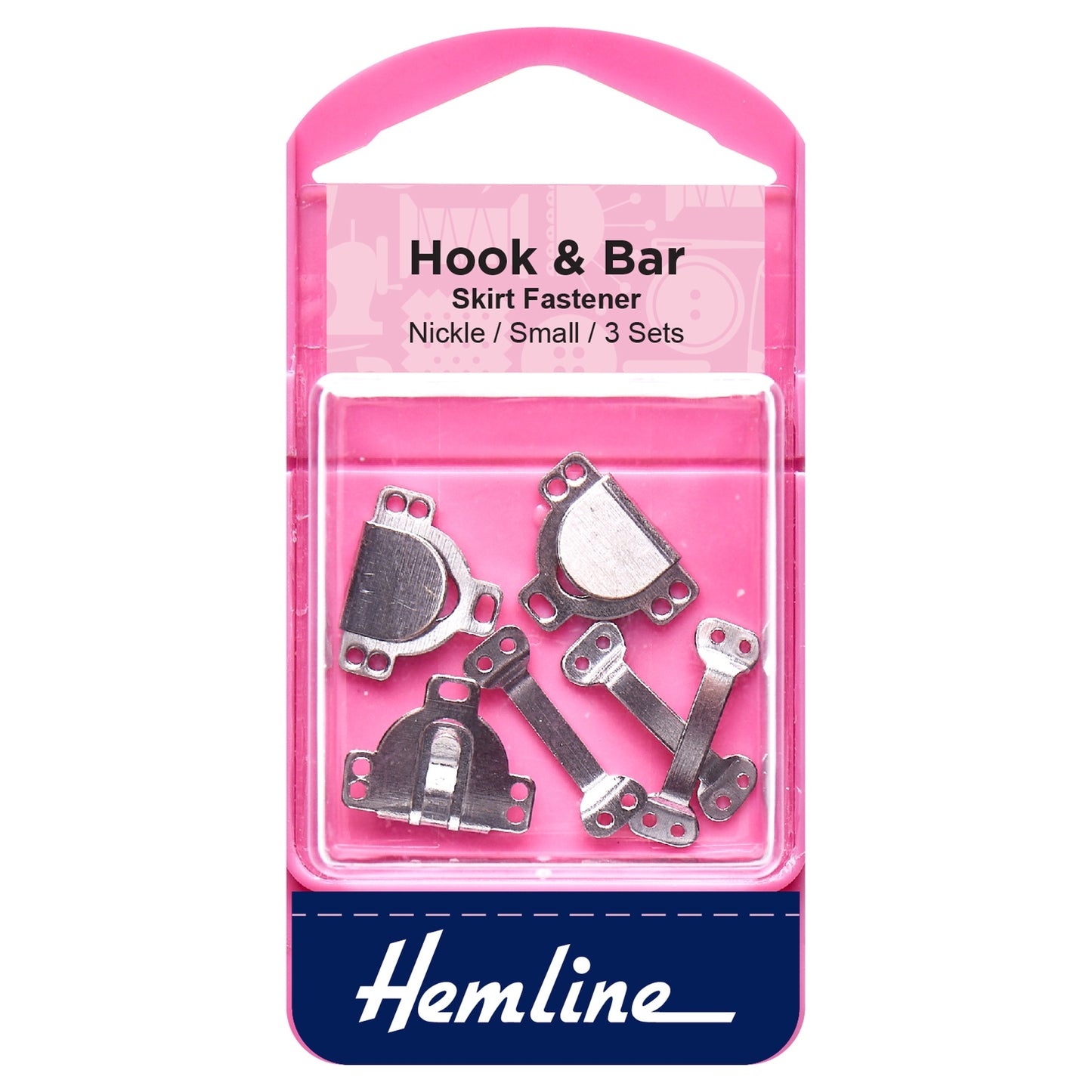 Hook and Bar Small size Nickel: Pack of 3 sets