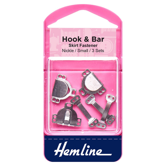 Hook and Bar Small size Nickel: Pack of 3 sets