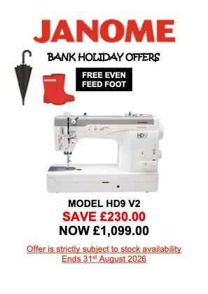 Janome HD9 Heavy Duty Professional ***Bank Holiday Offer SAVE £230 + Free Even Feed Foot***
