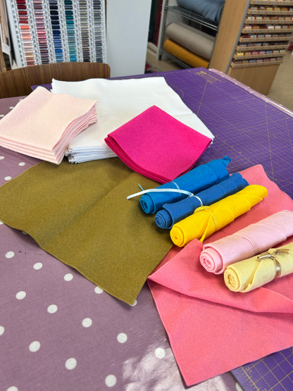 Felt Squares Wool Viscose 30 x 30cm [12 inch squares]