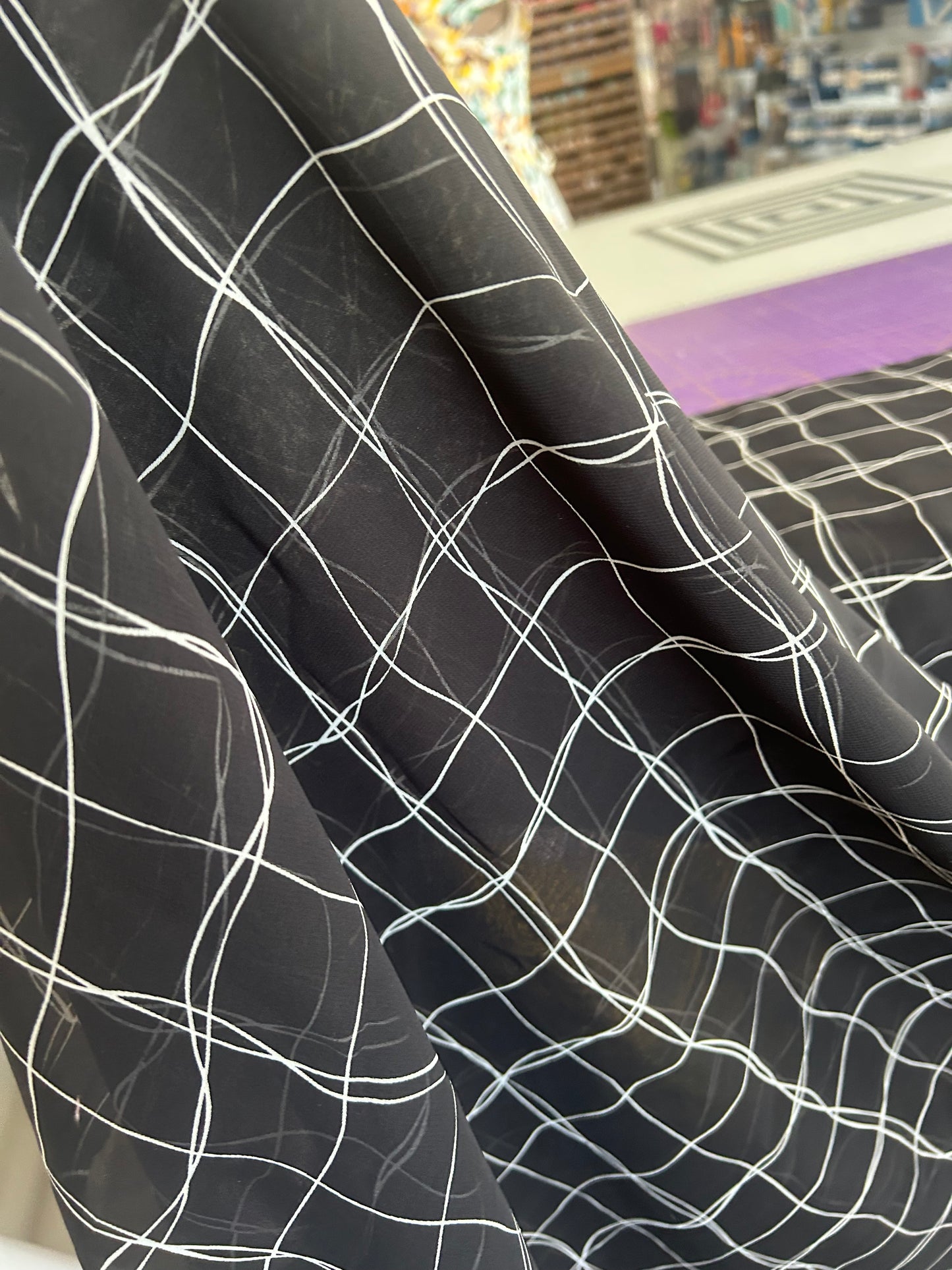 Dead stock Black Chiffon