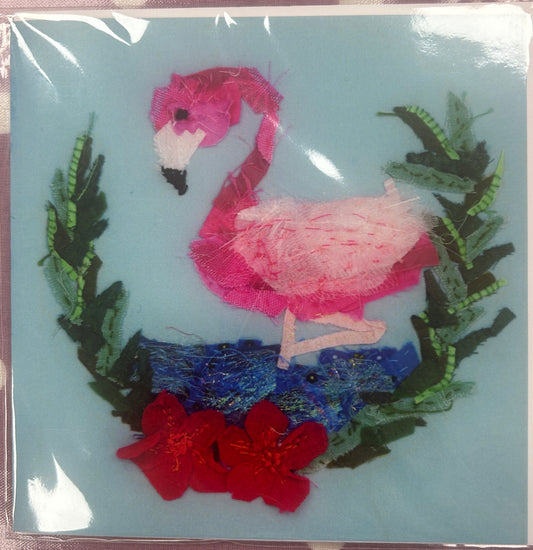 Blank Greeting Card Flamingo