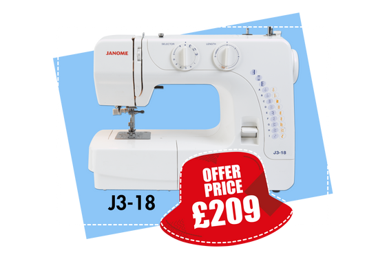 J3-18 Practical simple sewing machine   *** Autumn Offer Save £10.00 + FREE Fashion & Finishing Kit ***