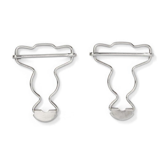 Prym Dungarees Buckles 35mm Silver Coloured - 2 Pieces