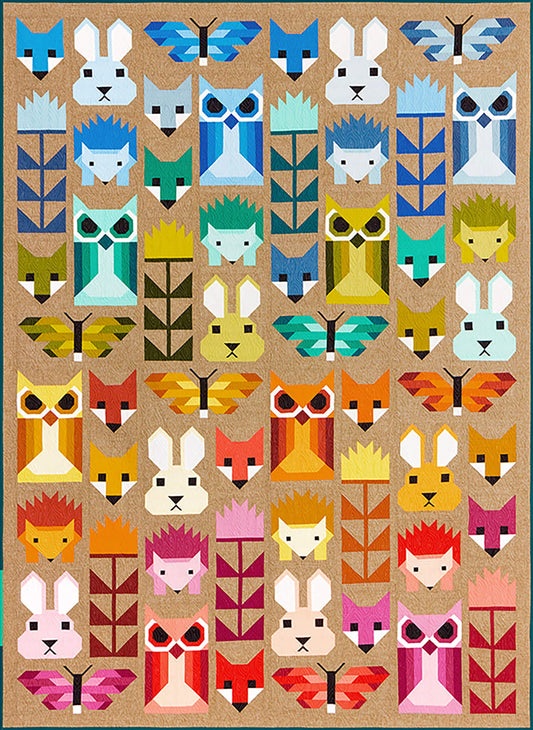 Elizabeth Hartman Pattern Fancy Forest Sampler Quilt