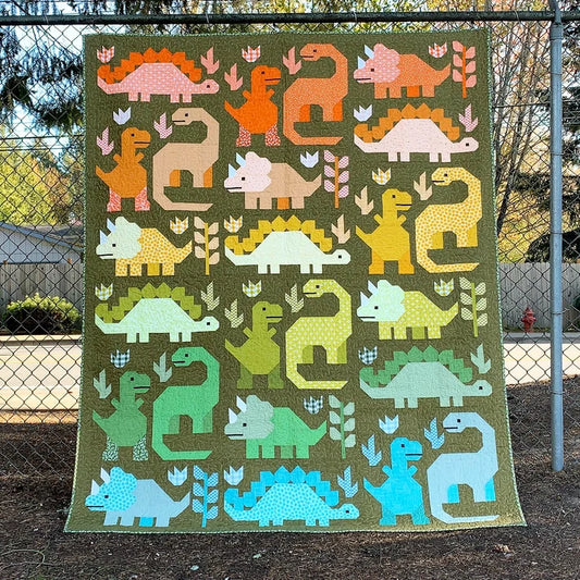 Elizabeth Hartman Pattern Dinosaurs sampler quilt pattern