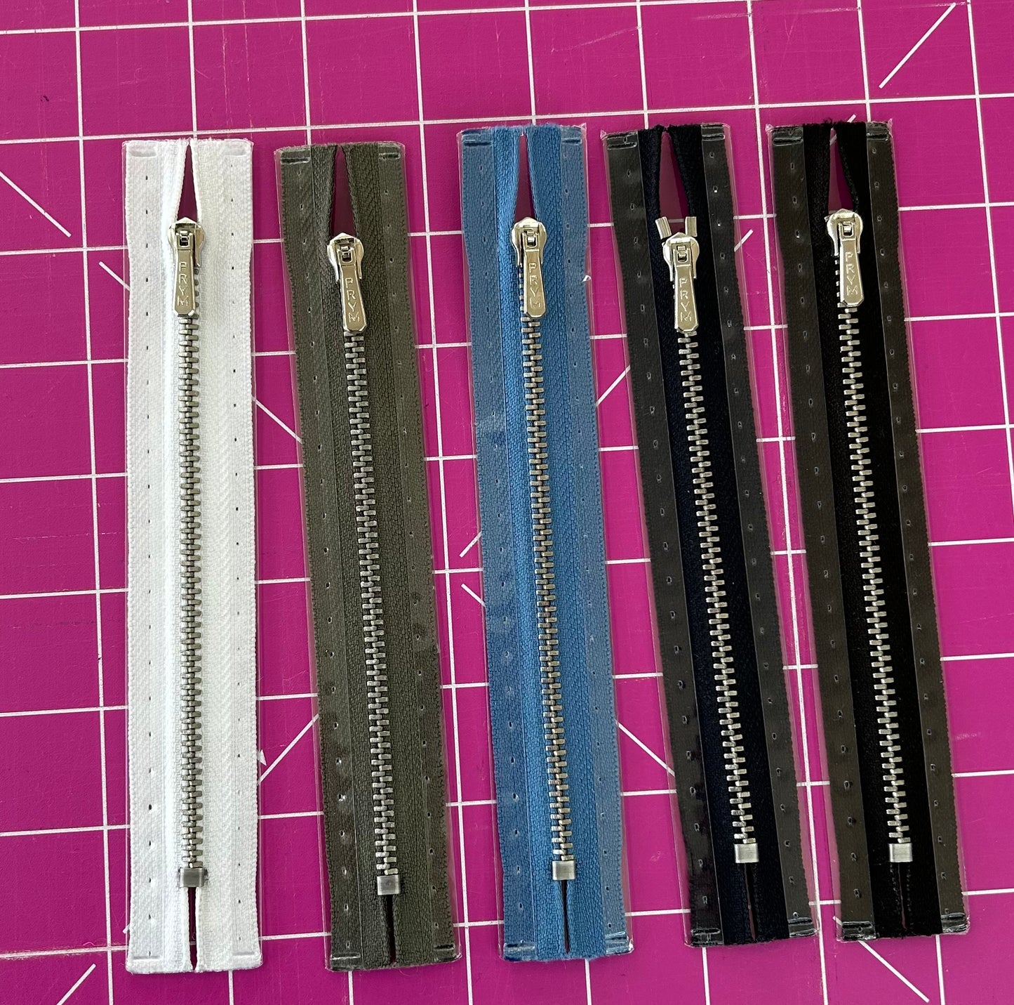 Prym White Metal zip 16cm