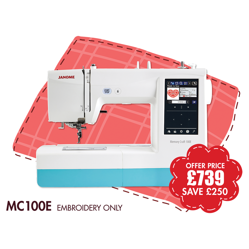 Janome Memory Craft 100E Embroidery Only. *** Sale Save £250 ***