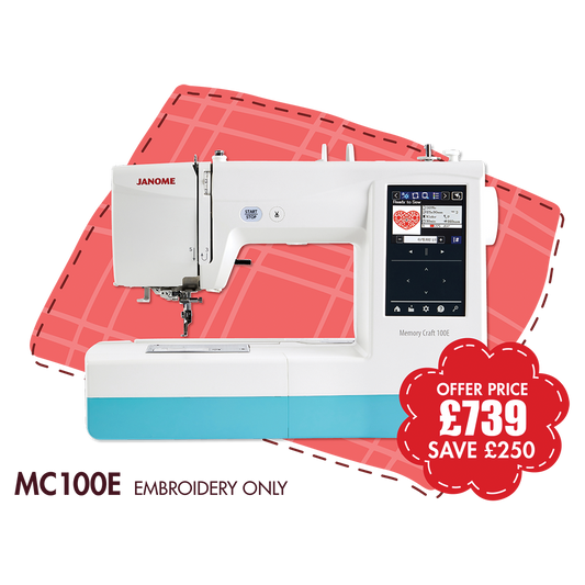 Janome Memory Craft 100E Embroidery Only. *** Sale Save £250 ***