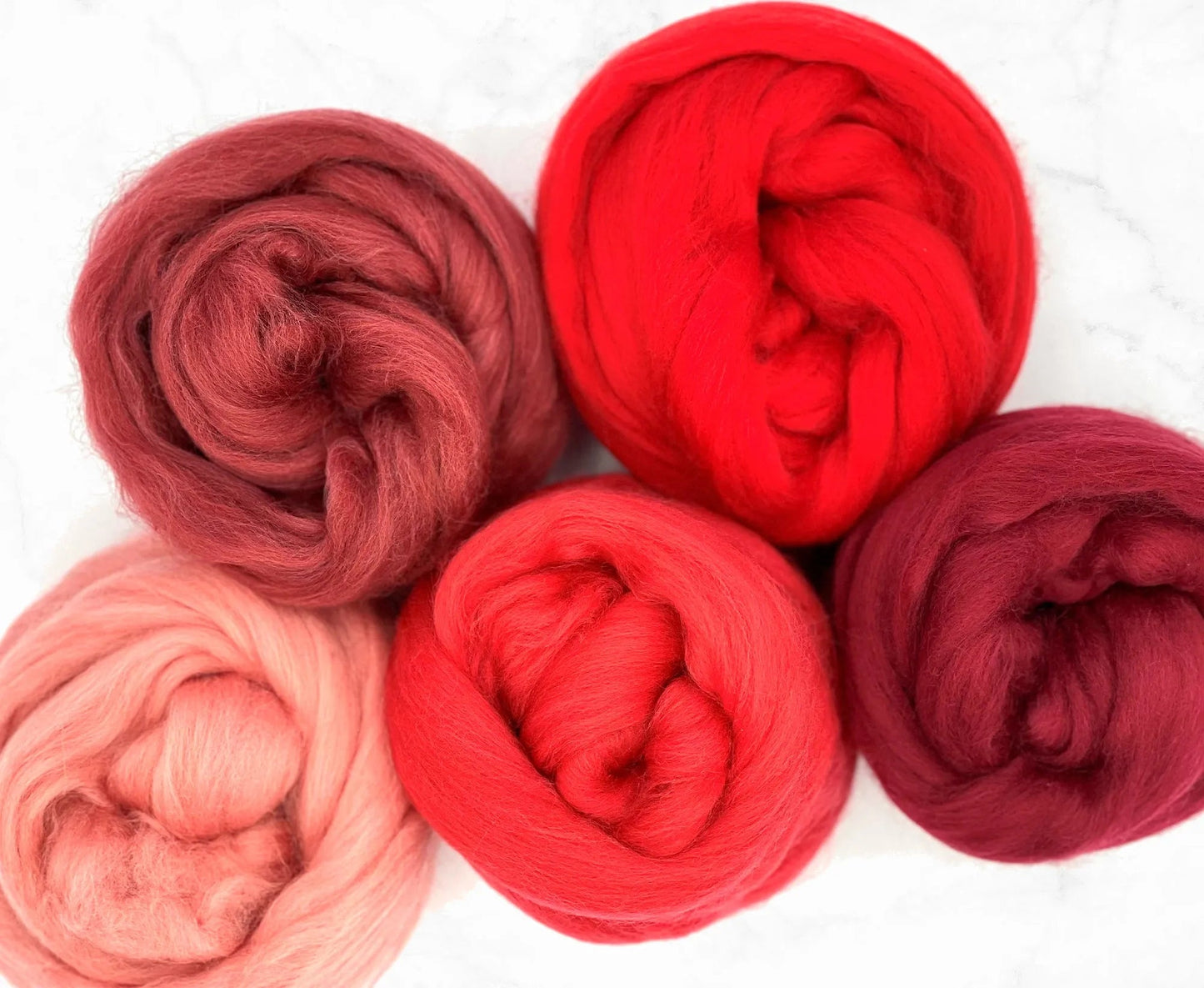 Rosy Red Mixed Bag - 100% Merino Wool