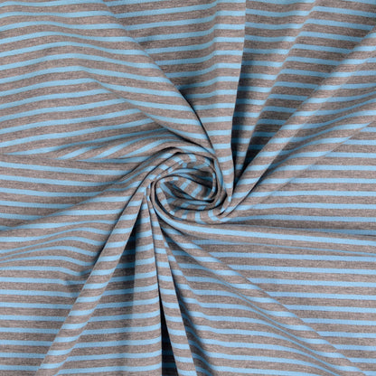 Blue & Grey Striped Knit – Nantes by Modelo Fabrics