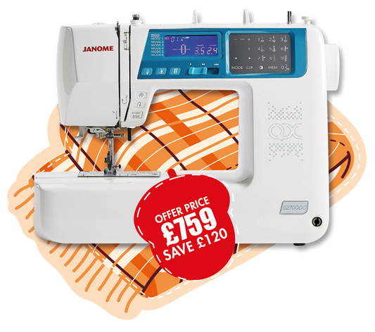 Janome 5270QDC Computerised Sewing Machine - with 270 stitches including an alphabet ***Special Purchase - Save £120***
