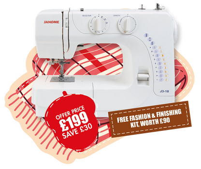 J3-18 Practical simple sewing machine ***Special Purchase - Save £30 and Free Fashion and Finishing Kit worth £90***