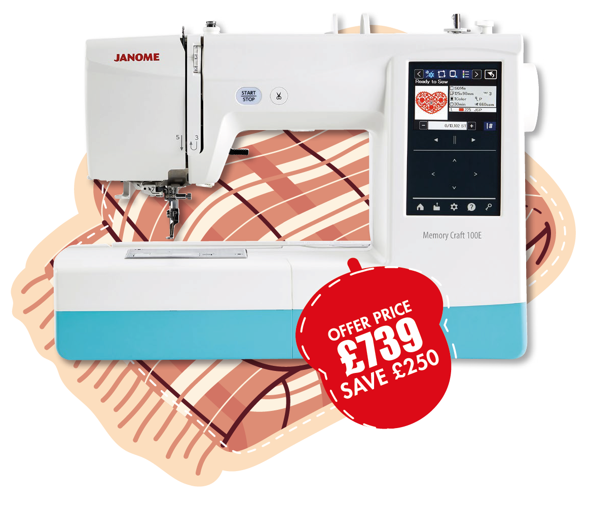 Janome Memory Craft 100E Embroidery Only ***Special Purchase - Save £250***