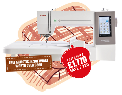 Memory Craft 550E Limited Edition Embroidery Machine ***Special Purchase - Save £220 and Free Artistic Software worth £379***