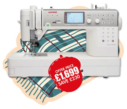 Janome MC6700 Professional Longer Arm Space Sewing Machine all metal flatbed machine 200 stitches ***Special Purchase - Save £230***