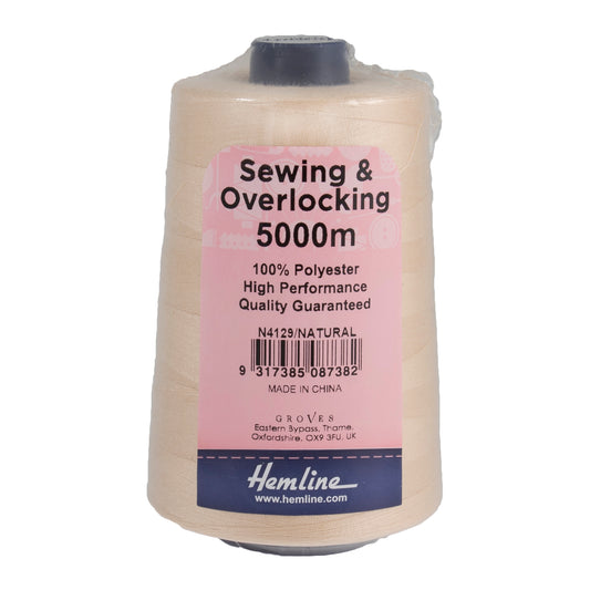 Natural overlocking thread