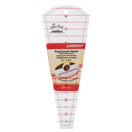 Dresden Plate Patchwork Template  Ruler 8 x 3.5 inches