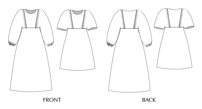 Otus Frock line drawing 