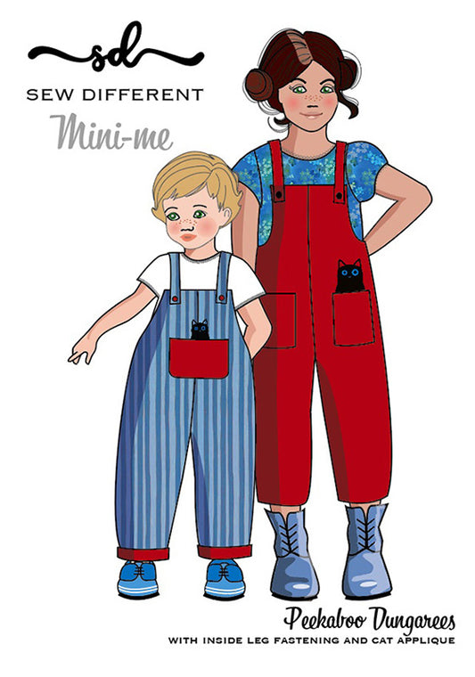 Peek-a-Boo Dungarees - Mini-me sketch