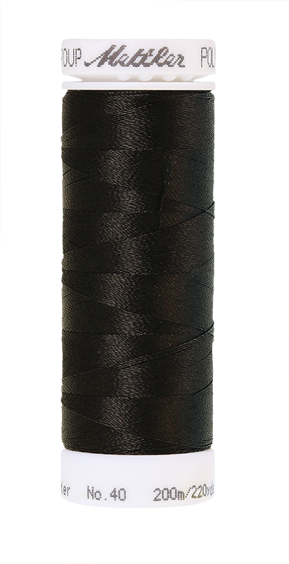 Mettler POLY SHEEN 40 200m Embroidery Thread 0020 - Black