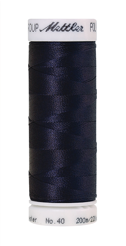 Mettler POLY SHEEN 40 200m Embroidery Thread 3355 - Dark Indigo