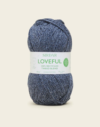 Sirdar Loveful 100% Recycled Tweed Blend Acrylic Double Knit Yarn