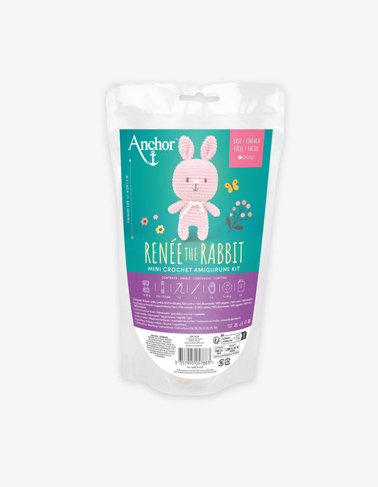 Anchor Renée the Rabbit Mini Amigurumi Crochet Kit 