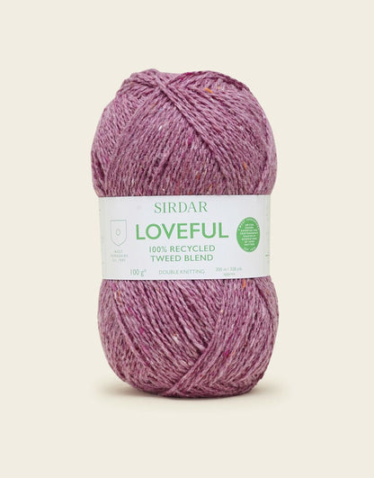 Sirdar Loveful 100% Recycled Tweed Blend Acrylic Double Knit Yarn