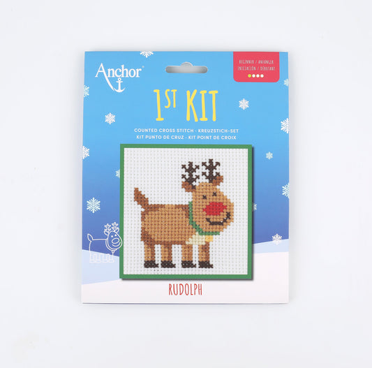 Anchor 1st Kit - Cross Stitch - RUDOLPH