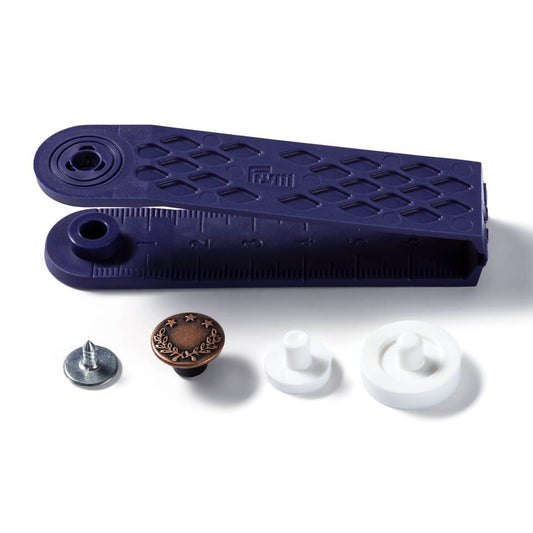 Jeans-buttons brass Laurel wreath 14 mm antique copper