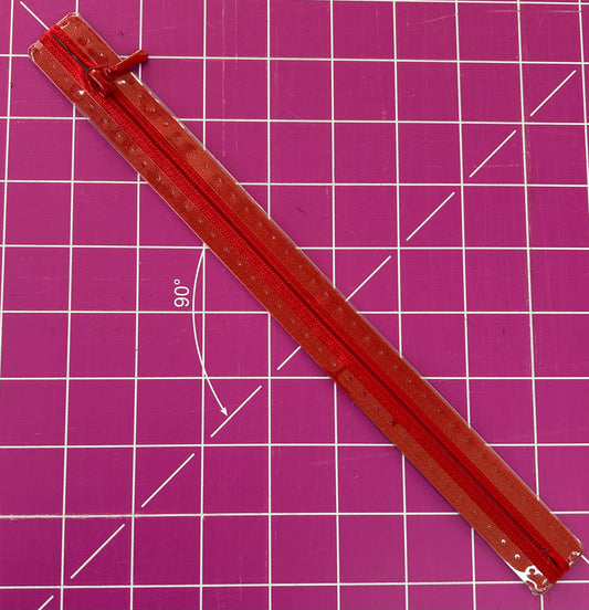 Prym Invisible Zip - Closed end   Red 50cm