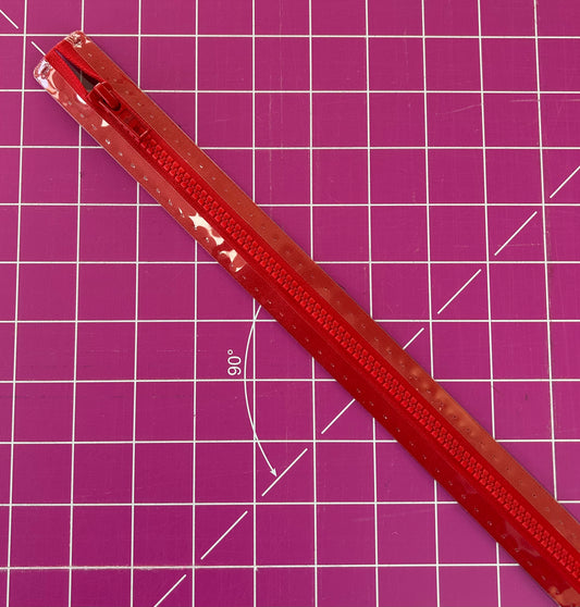 Prym Sturdy open-end zip fasteners for outdoor clothing  Red zip 40cm