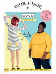 Coco Top and Dress by Tilly and the Buttons - full size range