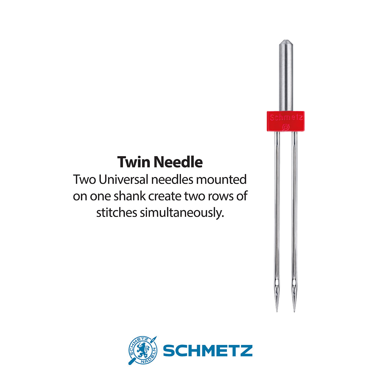Schmetz Universal Needle 130/705H twin needle 2.5mm 80